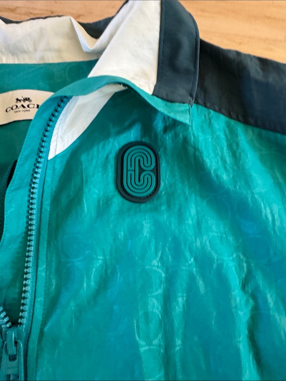 Coach Colorblock Signature Track Jacket-Unisex-L - Picture 3 of 7